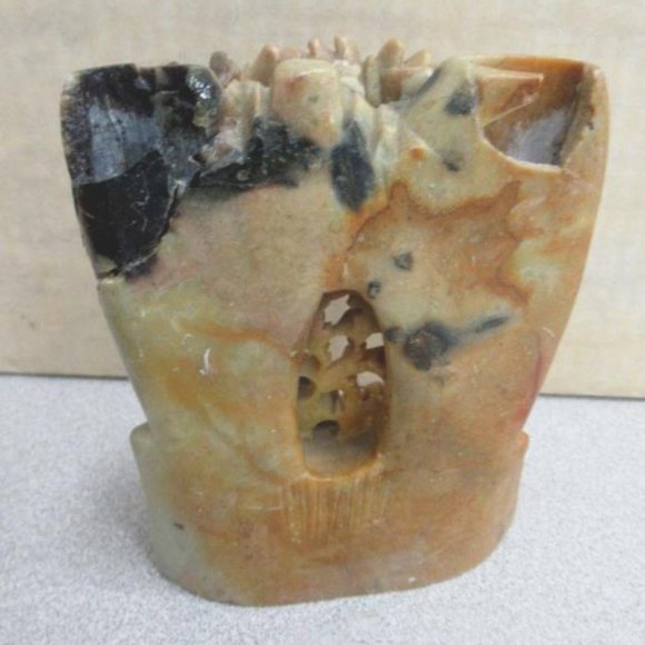 Chinese Quing Dynasty Soapstone Flower Sculpture - Picture 3 of 7